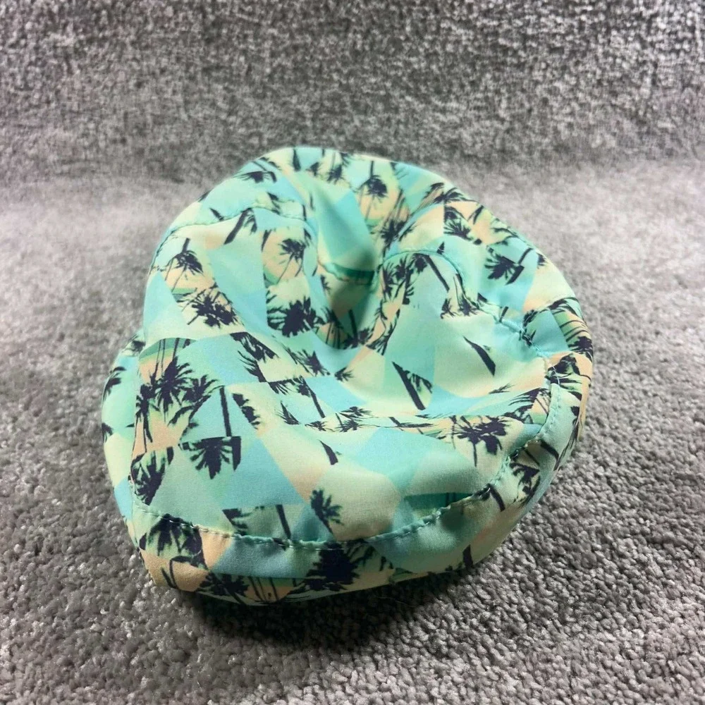 Joe Boxer Newsboy Hat Teal Tropical Palm Tree Print Flat Cap OSFM